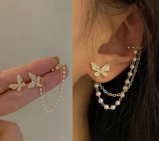 Pearl flutter earcuff